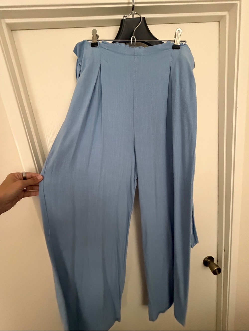 Sienna Sky Light Blue Wide-Leg Palazzo Pants